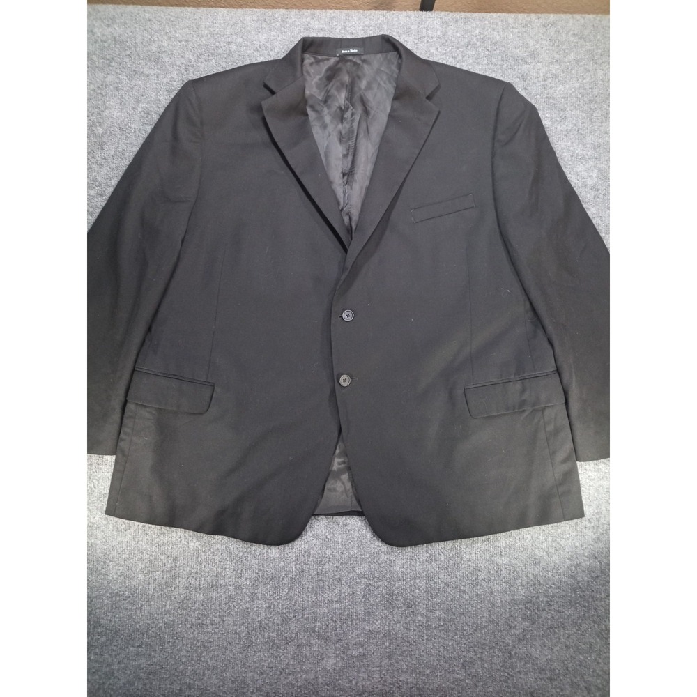 Pronto Uomo Platinum Mens 52R Black 100% Wool Blazer Executive Fit Suit Jacket